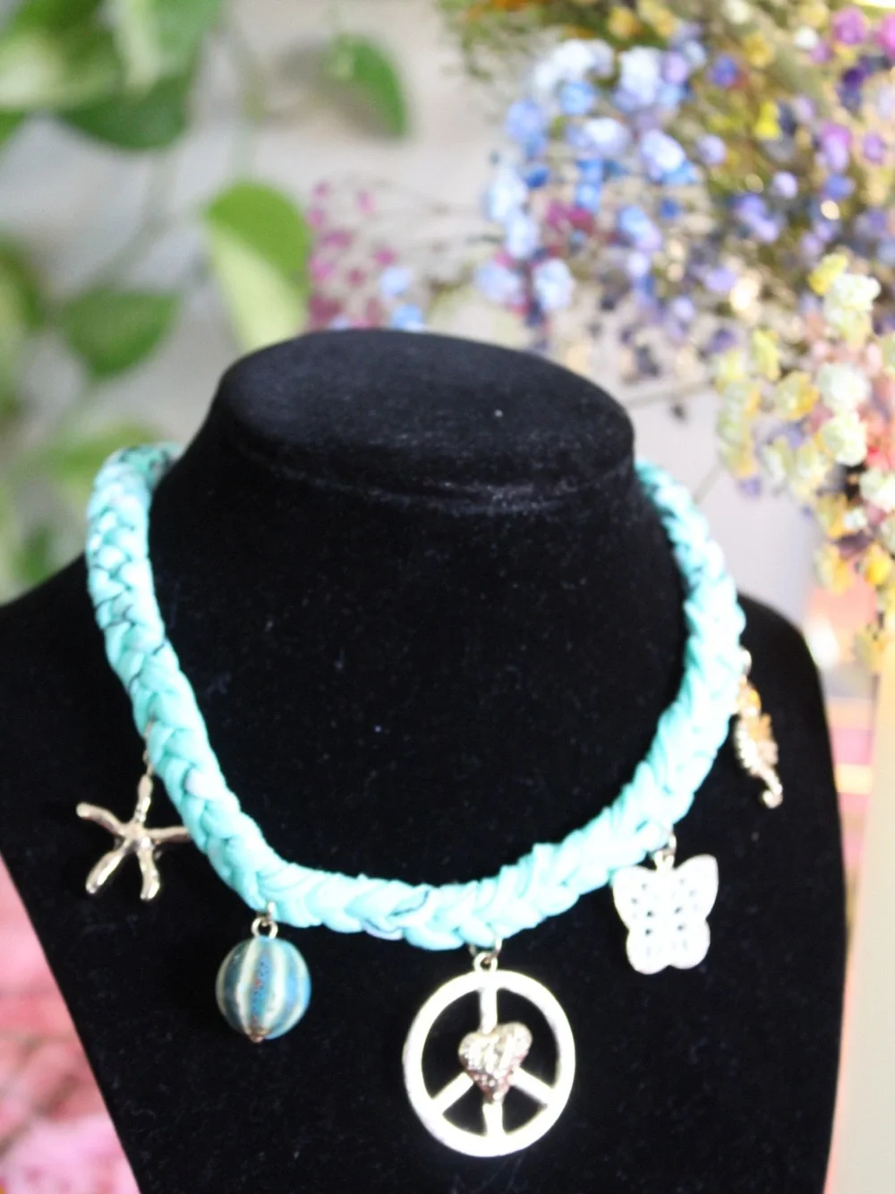 Braided Turquoise Charm Necklace - Free People